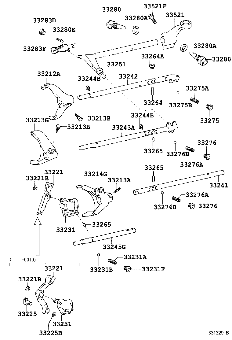  CROWN COMFORT SED |  GEAR SHIFT FORK LEVER SHAFT MTM