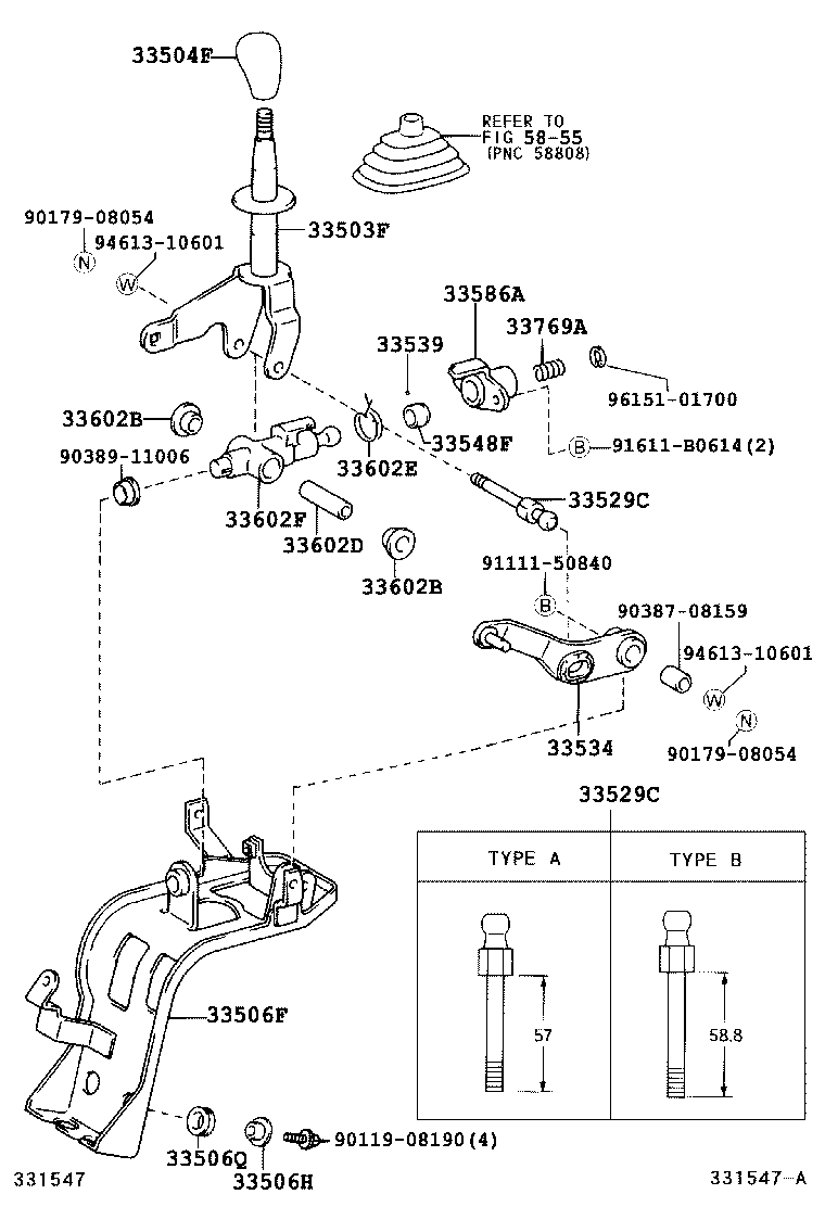  DYNA TOYOACE |  SHIFT LEVER RETAINER
