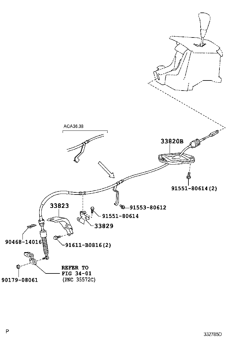  RAV4 VANGUARD |  SHIFT LEVER RETAINER