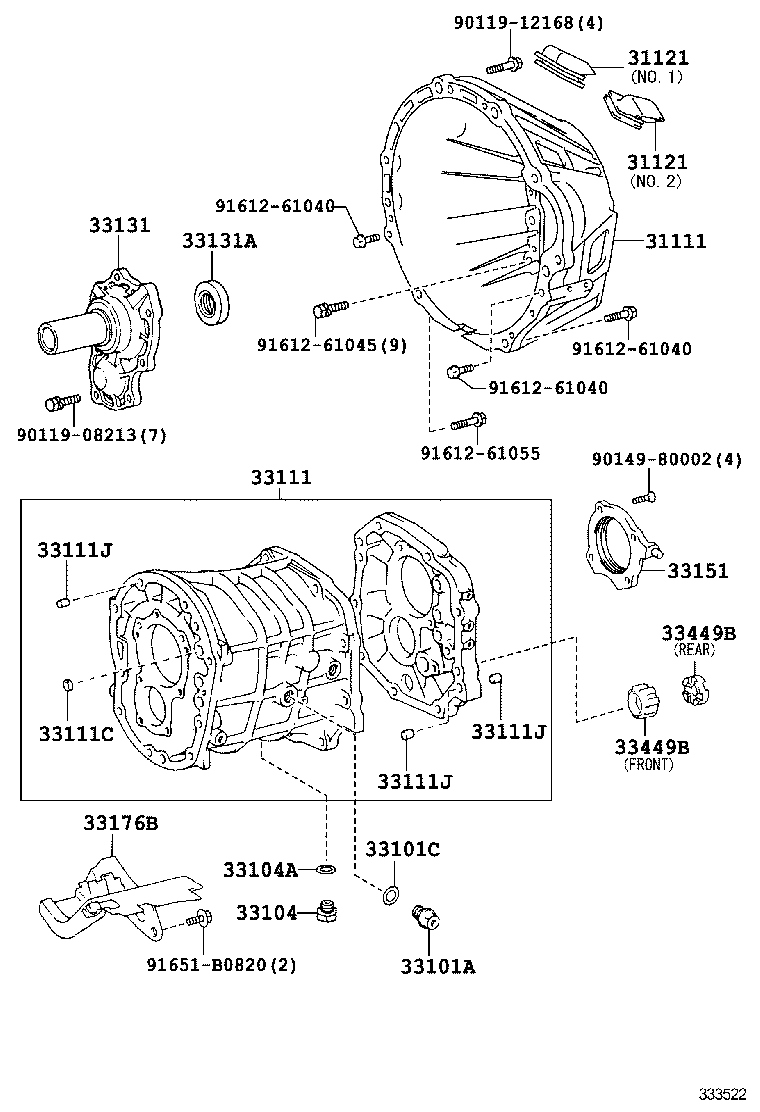  CROWN COMFORT SED |  CLUTCH HOUSING TRANSMISSION CASE MTM