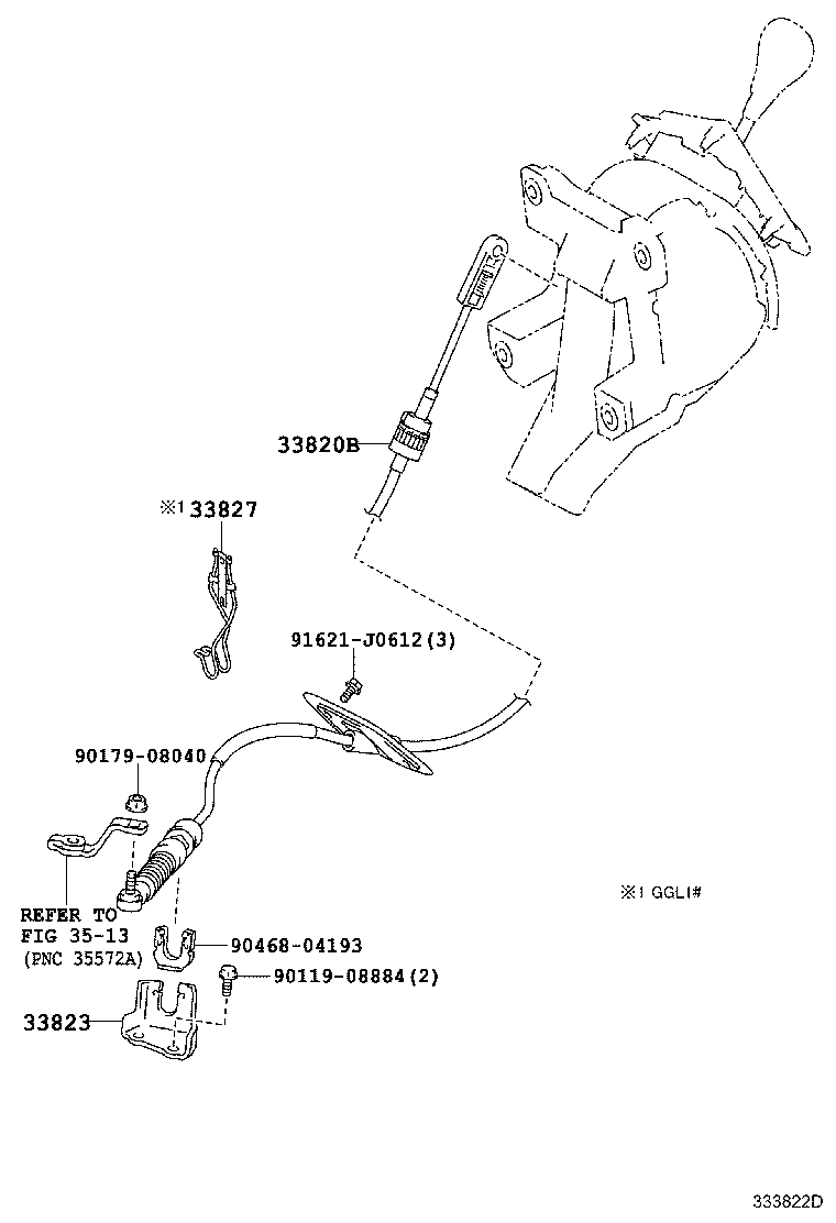  RX270 350 450H |  SHIFT LEVER RETAINER