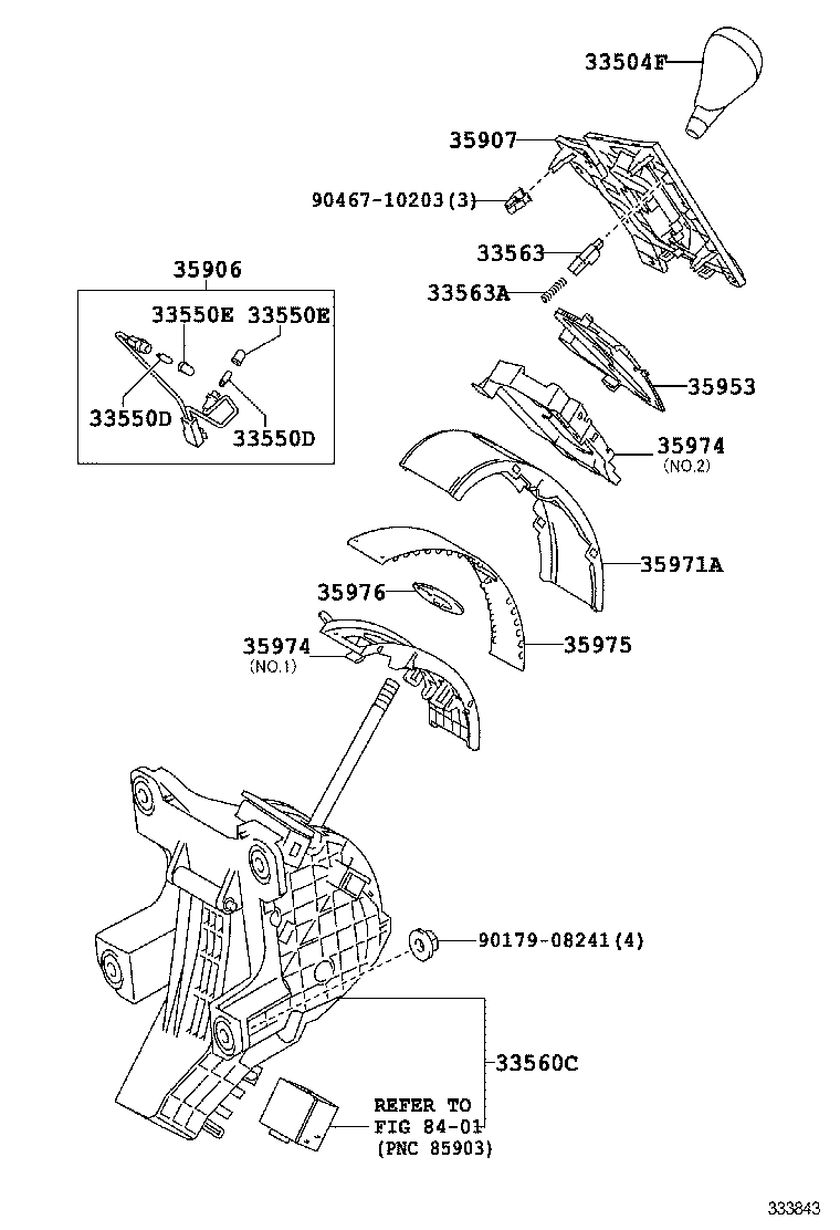  RX270 350 450H |  SHIFT LEVER RETAINER