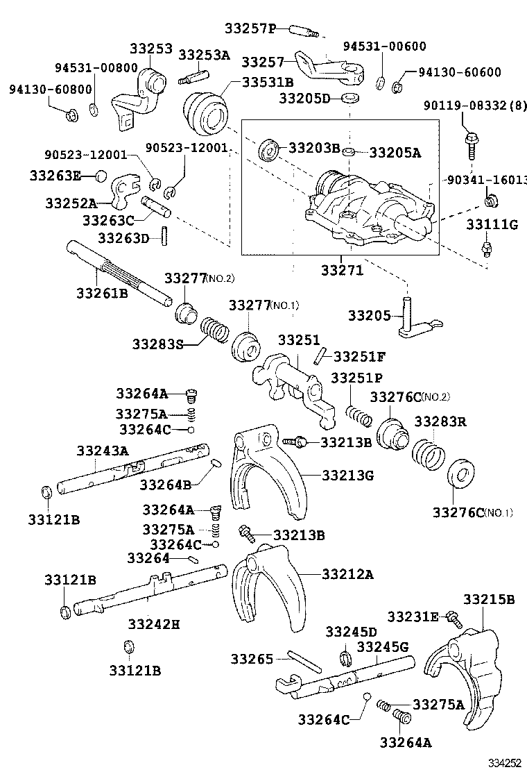  DYNA TOYOACE |  GEAR SHIFT FORK LEVER SHAFT MTM