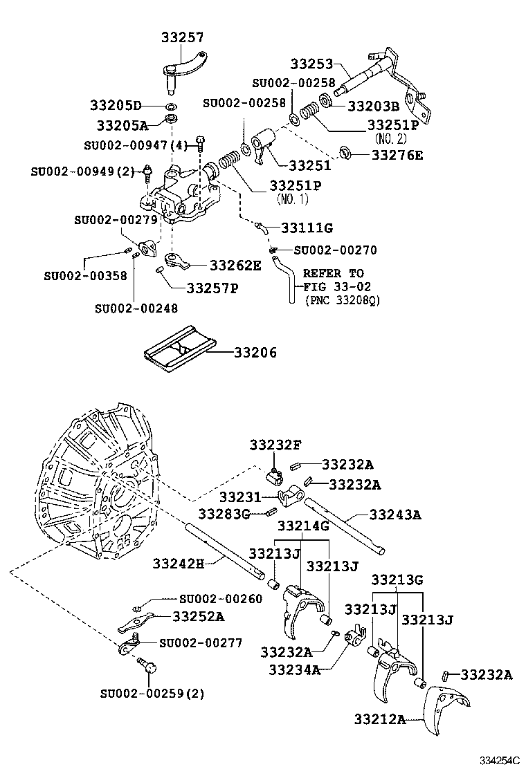 DYNA TOYOACE | GEAR SHIFT FORK LEVER SHAFT MTM