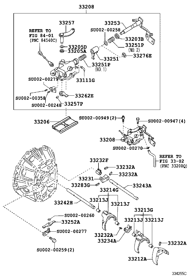 DYNA TOYOACE | GEAR SHIFT FORK LEVER SHAFT MTM