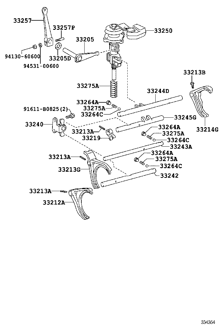 DYNA TOYOACE | GEAR SHIFT FORK LEVER SHAFT MTM