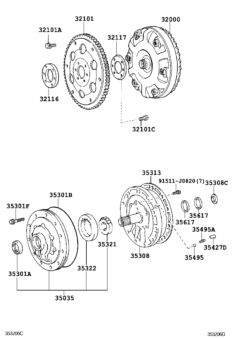  DYNA TOYOACE |  TORQUE CONVERTER FRONT OIL PUMP CHAIN ATM