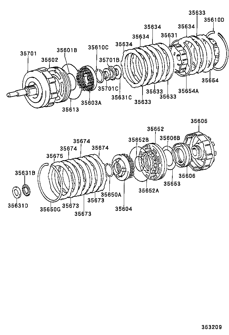 DYNA TOYOACE |  BRAKE BAND MULTIPLE DISC CLUTCH ATM