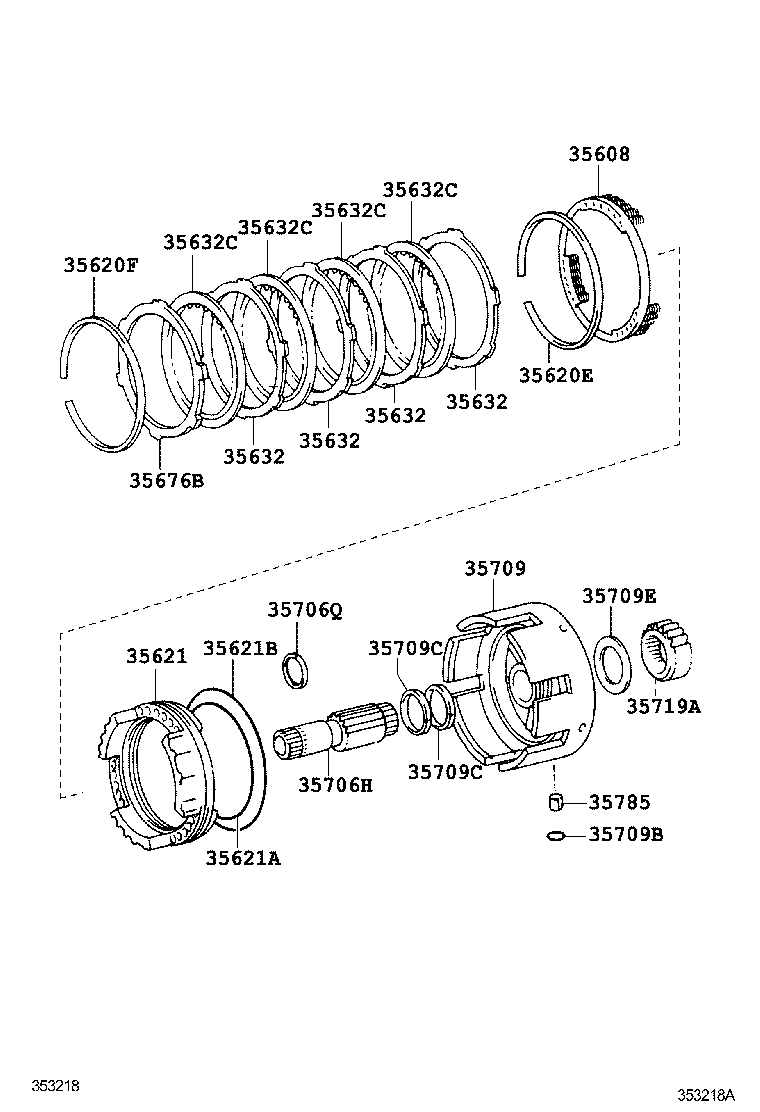  DYNA TOYOACE |  CENTER SUPPORT PLANETARY SUN GEAR ATM
