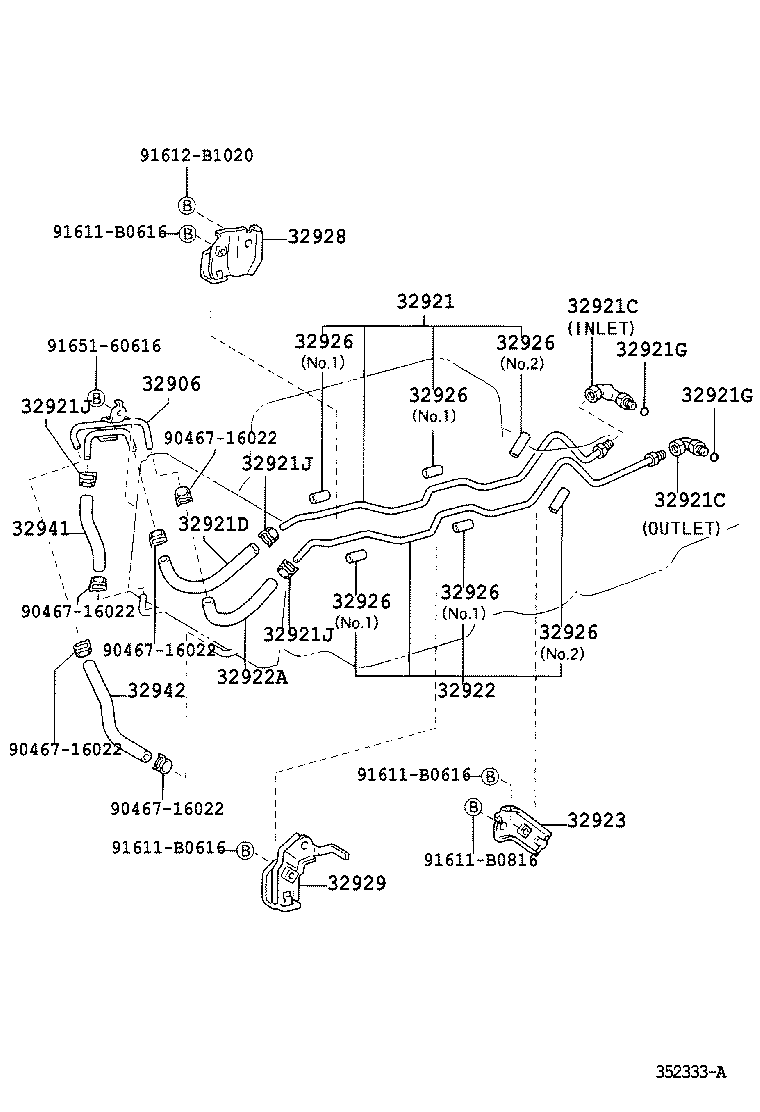  DYNA TOYOACE |  OIL COOLER TUBE ATM
