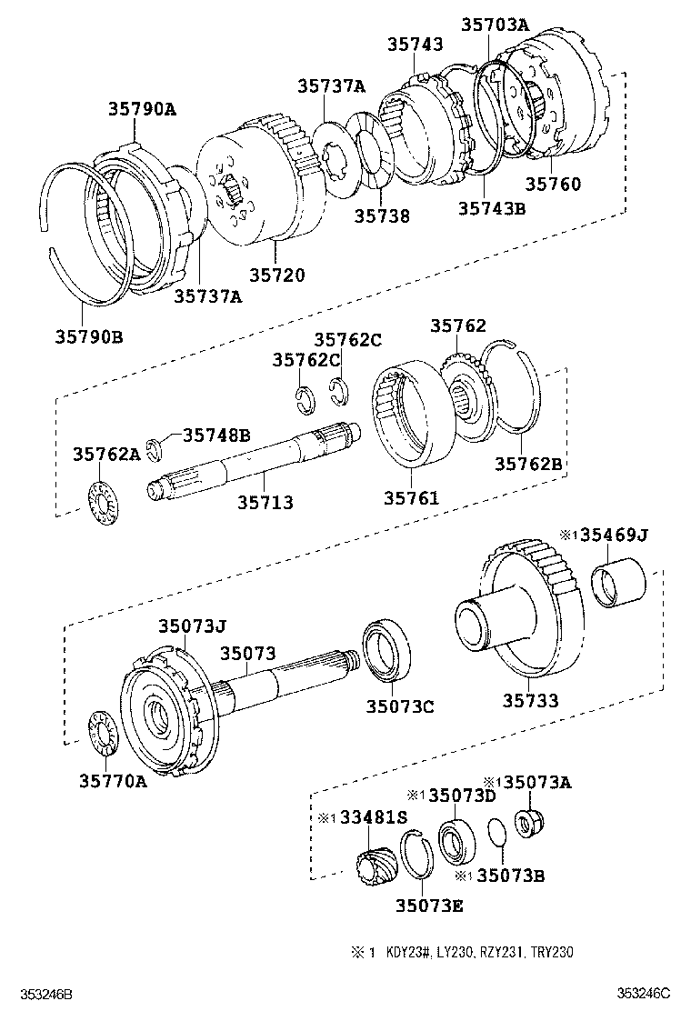  DYNA TOYOACE |  PLANETARY GEAR REVERSE PISTON COUNTER GEAR ATM