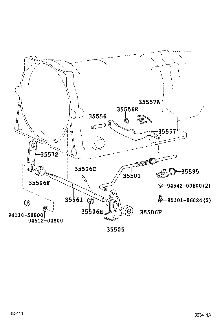  CROWN COMFORT SED |  THROTTLE LINK VALVE LEVER ATM