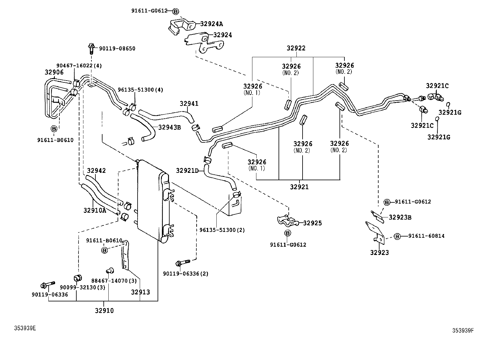  CROWN COMFORT SED |  OIL COOLER TUBE ATM