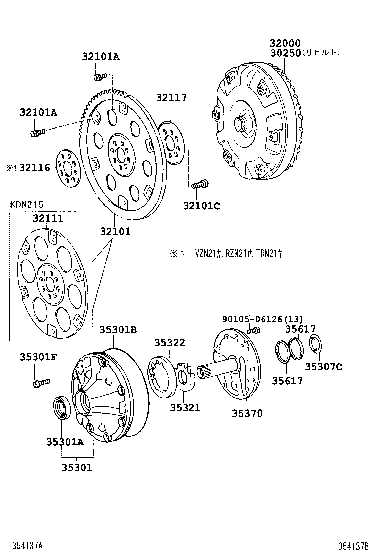 TOYOTA HILUX SURFTRN215WGKPXK POWERTRAINCHASSIS TORQUE CONVERTER