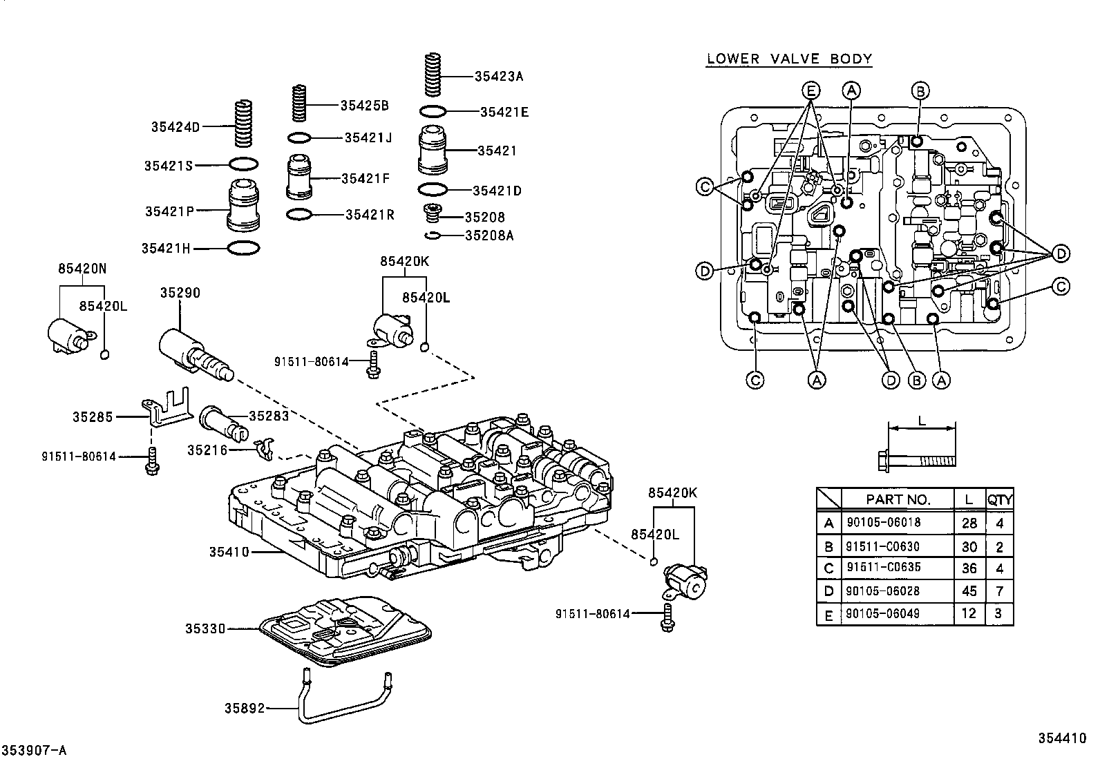  DYNA TOYOACE |  VALVE BODY OIL STRAINER ATM