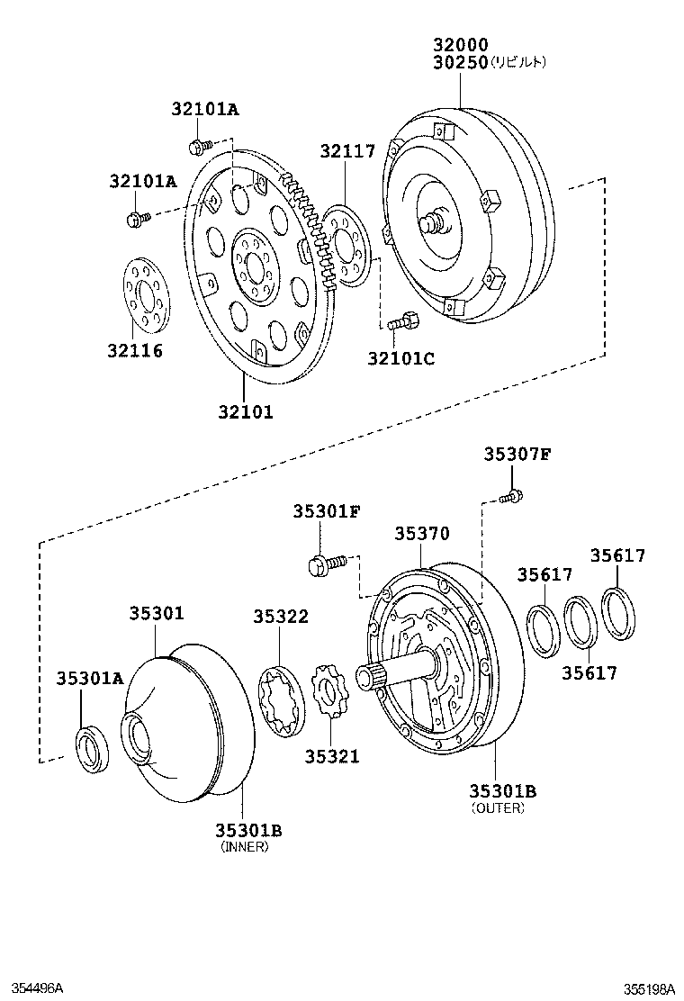 IS250 350 | TORQUE CONVERTER FRONT OIL PUMP CHAIN ATM