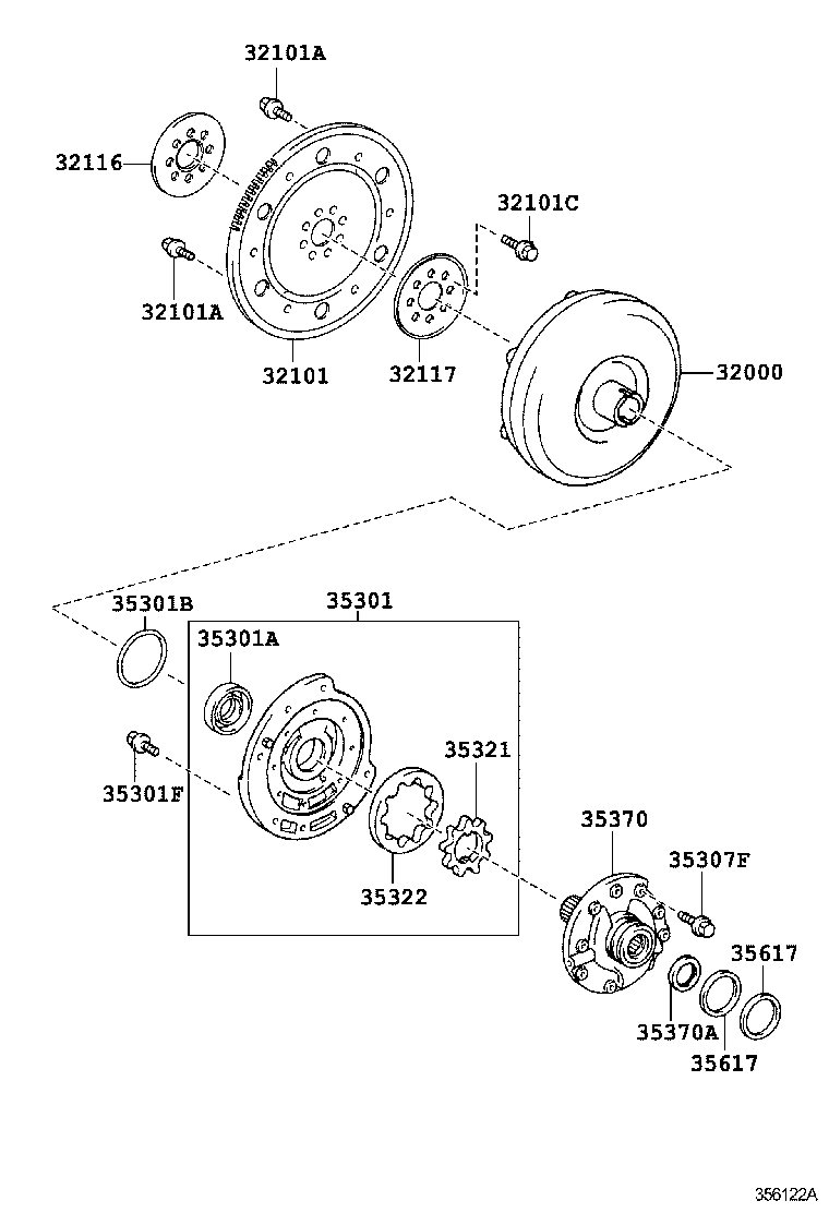  IST |  TORQUE CONVERTER FRONT OIL PUMP CHAIN ATM