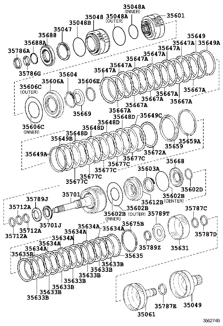  LAND CRUISER 200 202 |  BRAKE BAND MULTIPLE DISC CLUTCH ATM