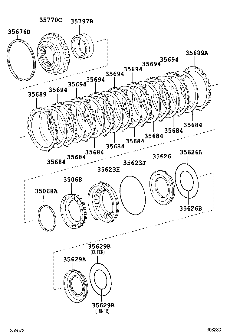  LAND CRUISER 200 202 |  BRAKE NO 3 1ST REVERSE BRAKE ATM