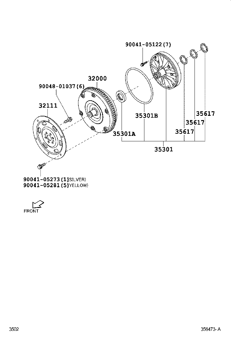  LITE TOWNACE |  TORQUE CONVERTER FRONT OIL PUMP CHAIN ATM