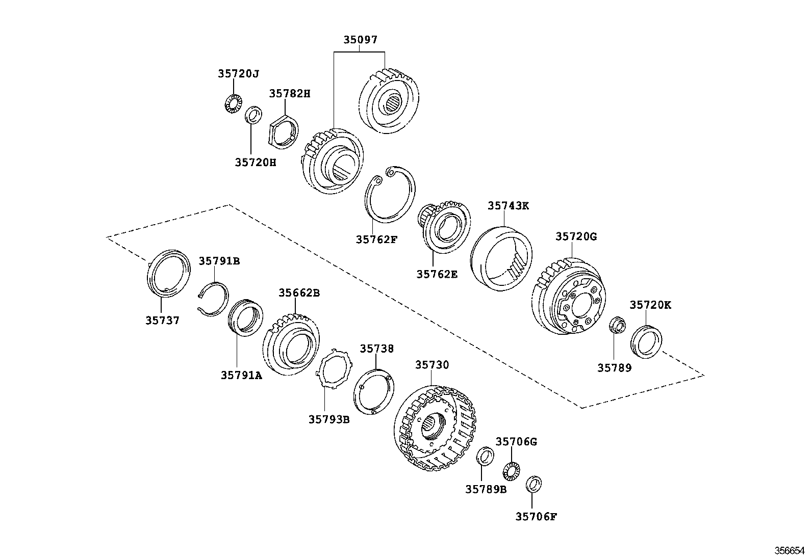  PROBOX SUCCEED |  PLANETARY GEAR REVERSE PISTON COUNTER GEAR ATM