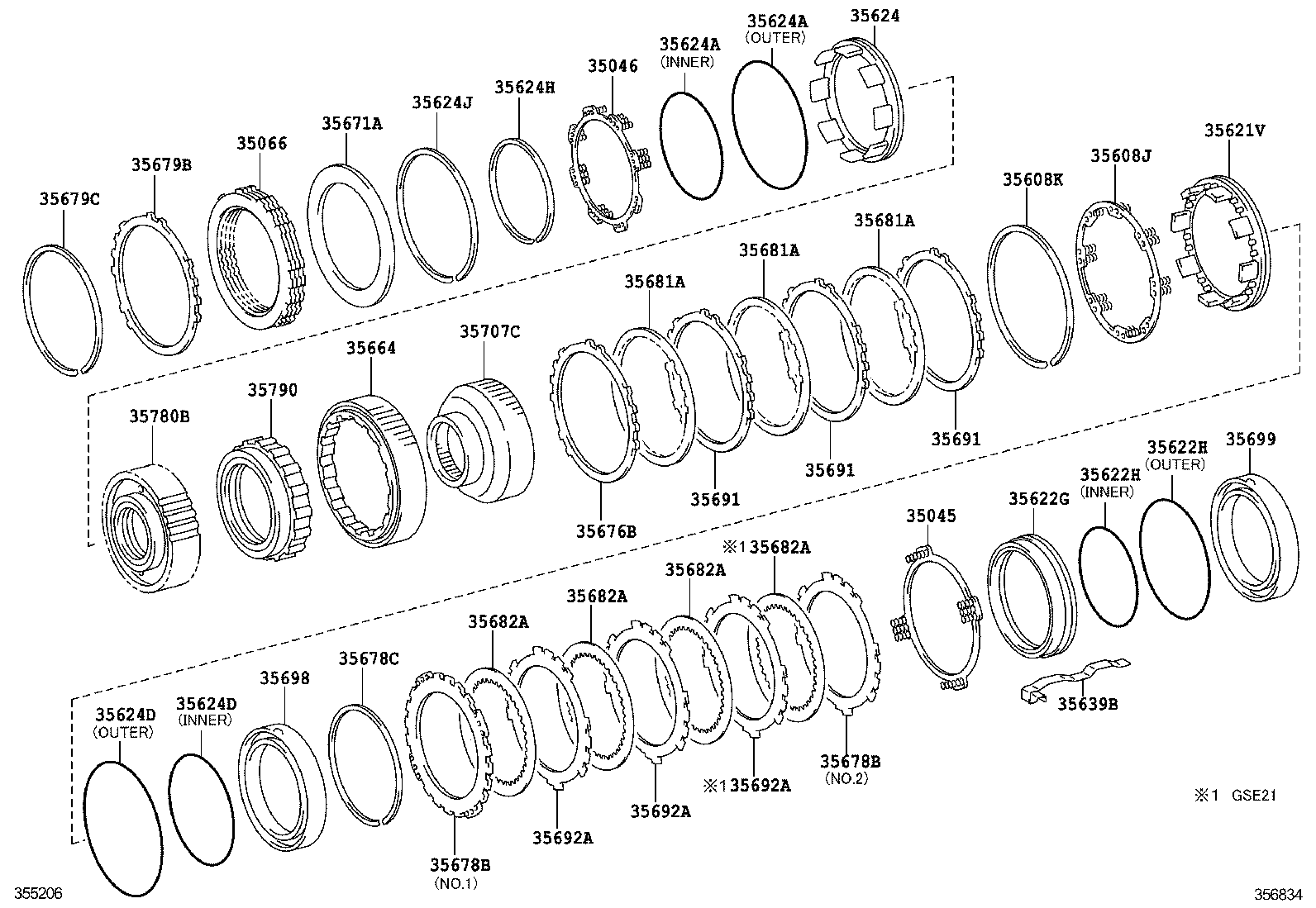 IS250 350 | CENTER SUPPORT PLANETARY SUN GEAR ATM