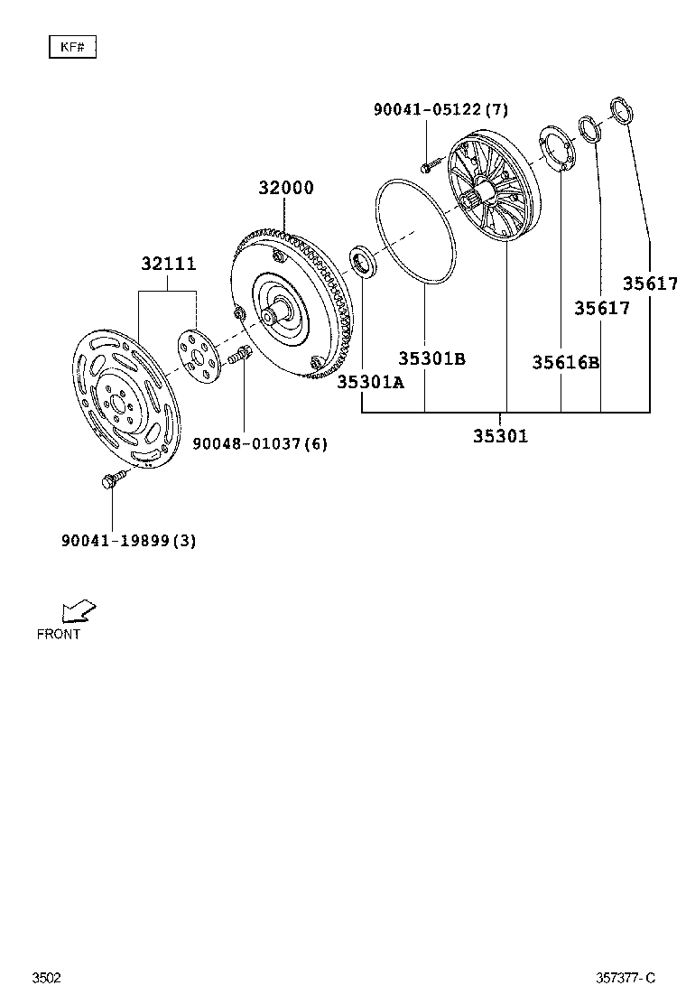  PIXIS VAN |  TORQUE CONVERTER FRONT OIL PUMP CHAIN ATM