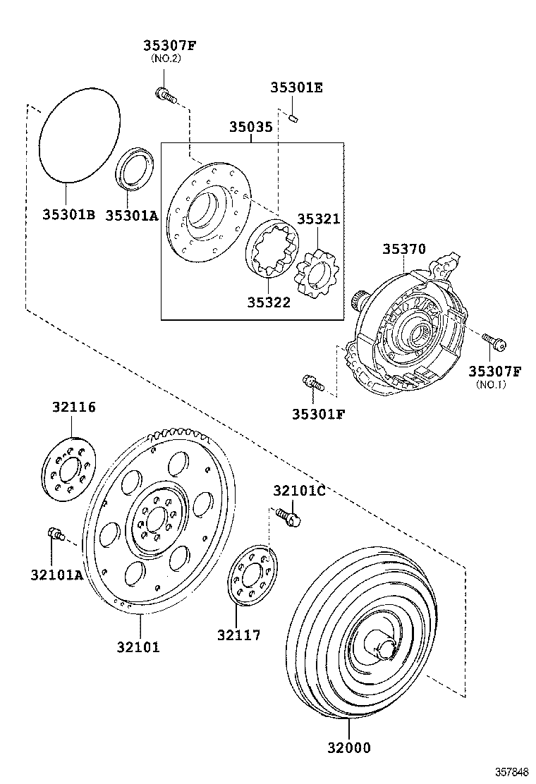  MARK X ZIO |  TORQUE CONVERTER FRONT OIL PUMP CHAIN ATM