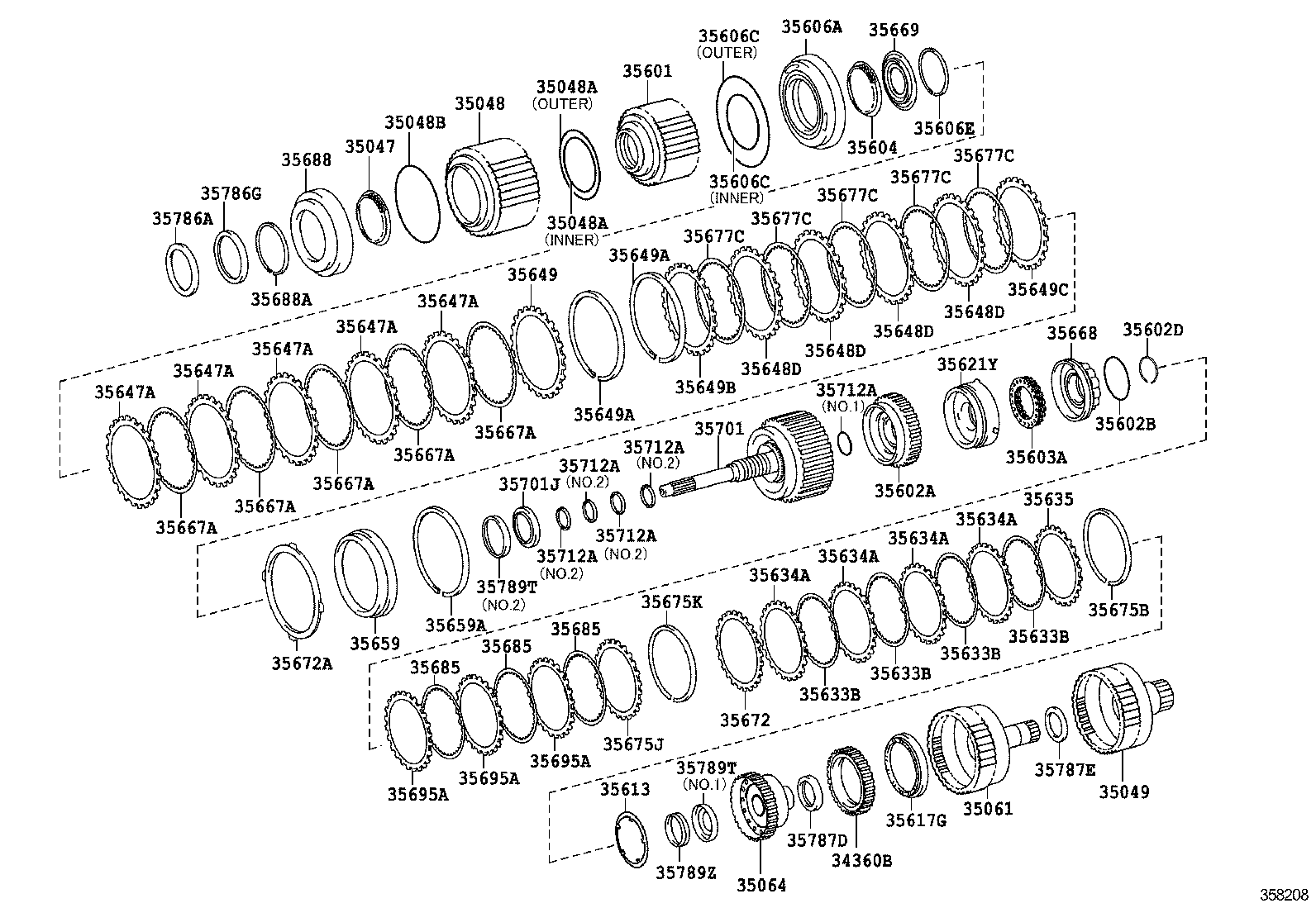 GS250 350 450H | BRAKE BAND MULTIPLE DISC CLUTCH ATM