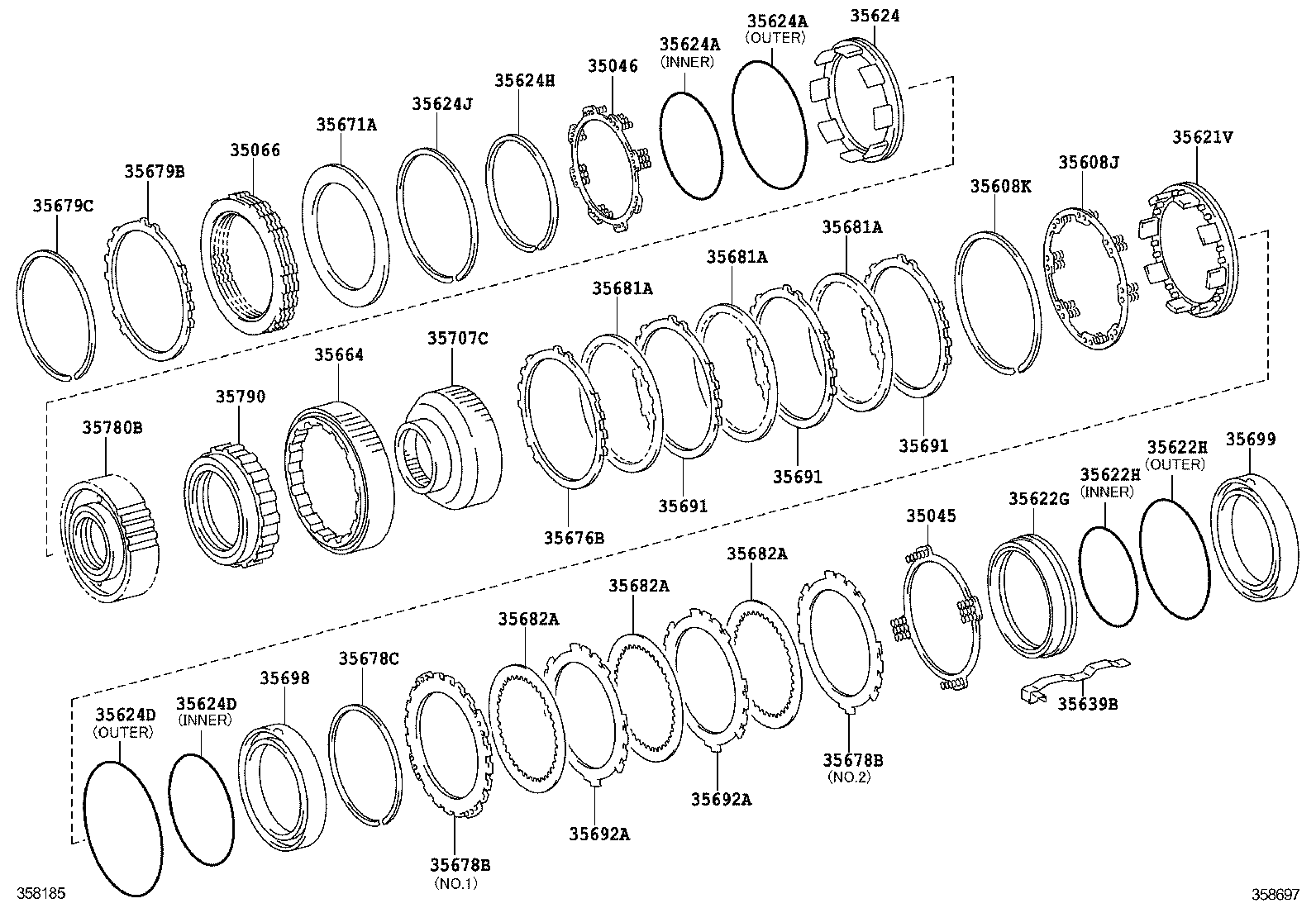  IS250 350 300H |  CENTER SUPPORT PLANETARY SUN GEAR ATM