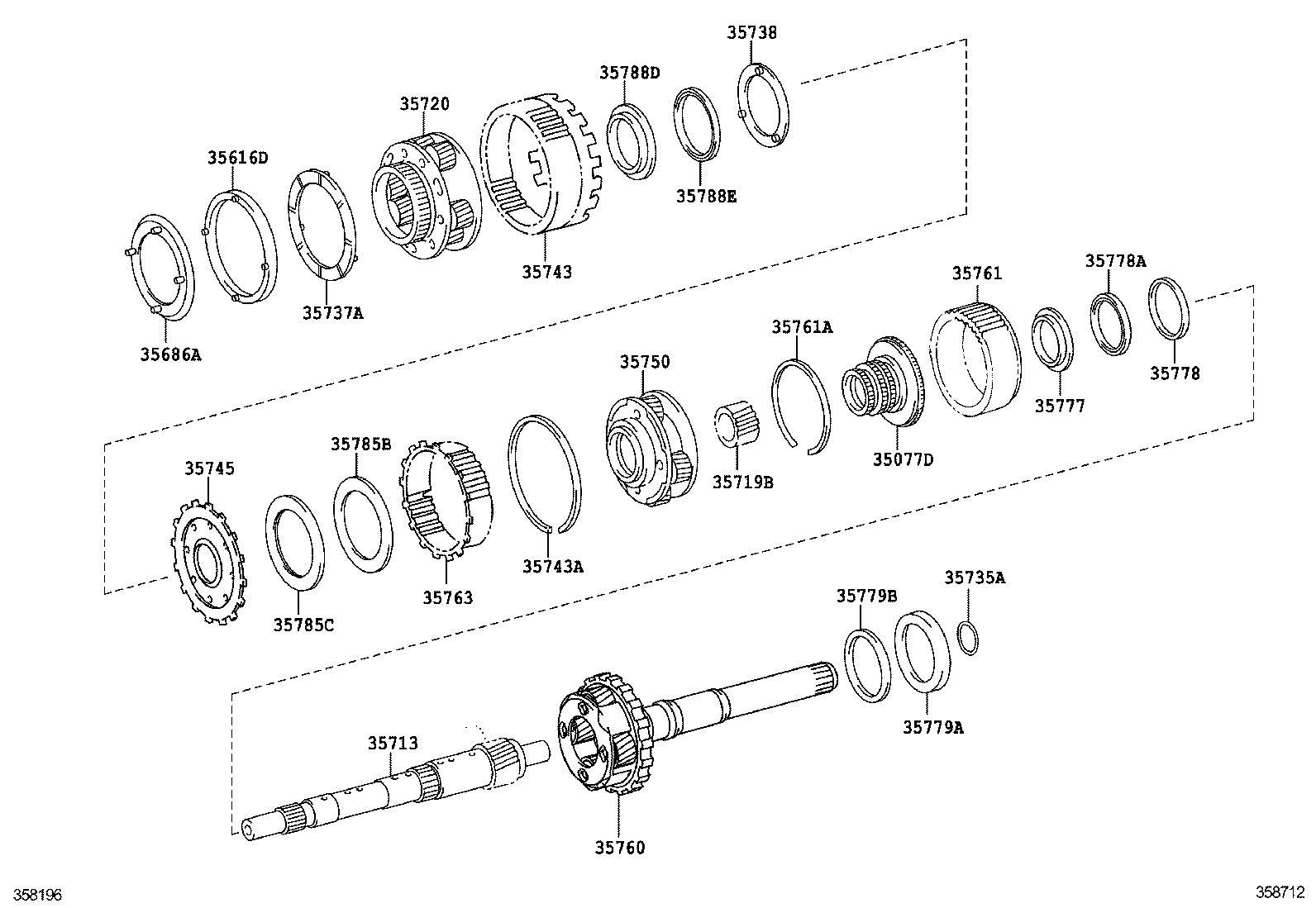  IS250 350 300H |  PLANETARY GEAR REVERSE PISTON COUNTER GEAR ATM