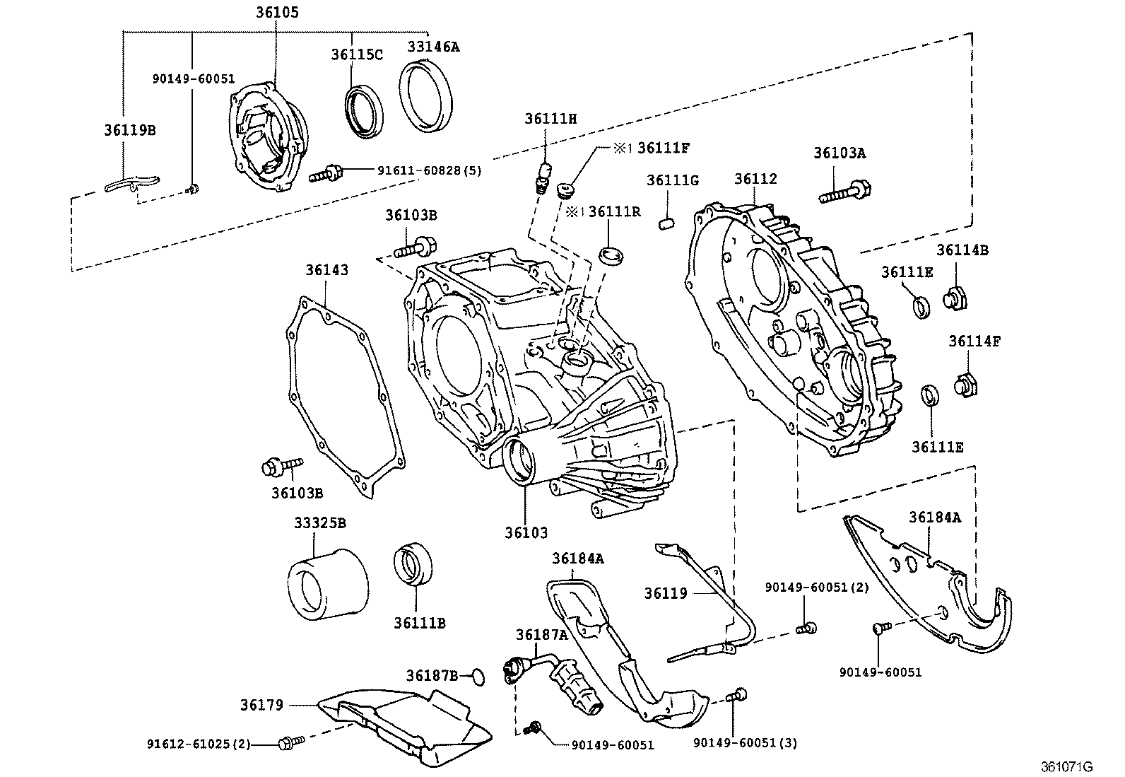  HIACE REGIUSACE |  TRANSFER CASE EXTENSION HOUSING