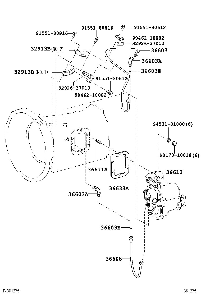  DYNA TOYOACE |  POWER TAKE OFF CASE GEAR