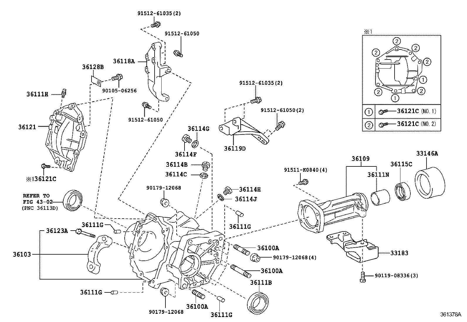  NOAH VOXY |  TRANSFER CASE EXTENSION HOUSING