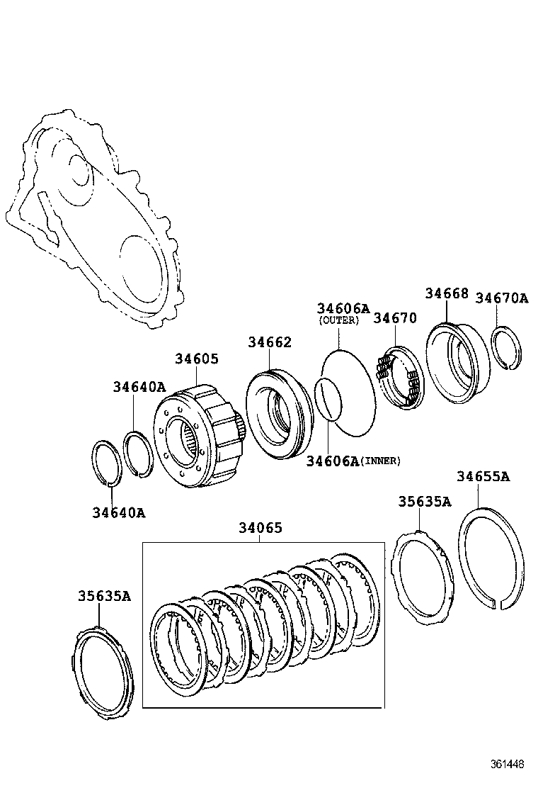  CROWN |  TRANSFER DIRECT CLUTCH LOW BRAKE SUPPORT