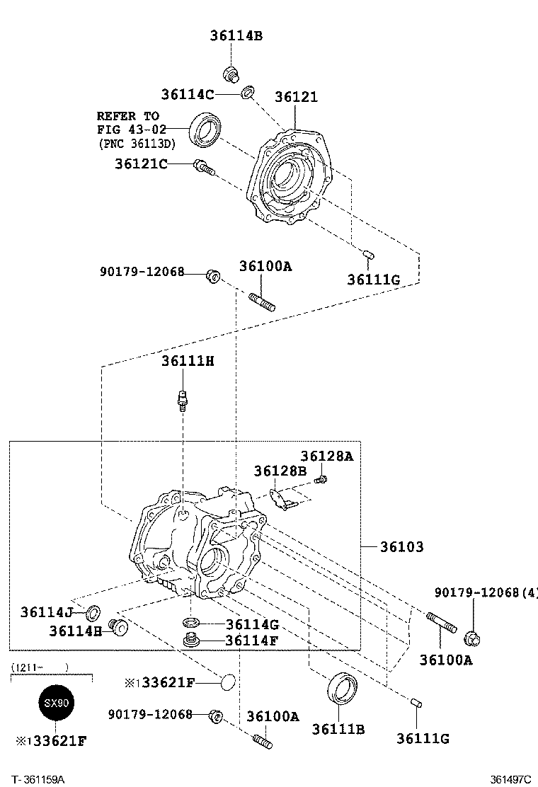  ESTIMA |  TRANSFER CASE EXTENSION HOUSING