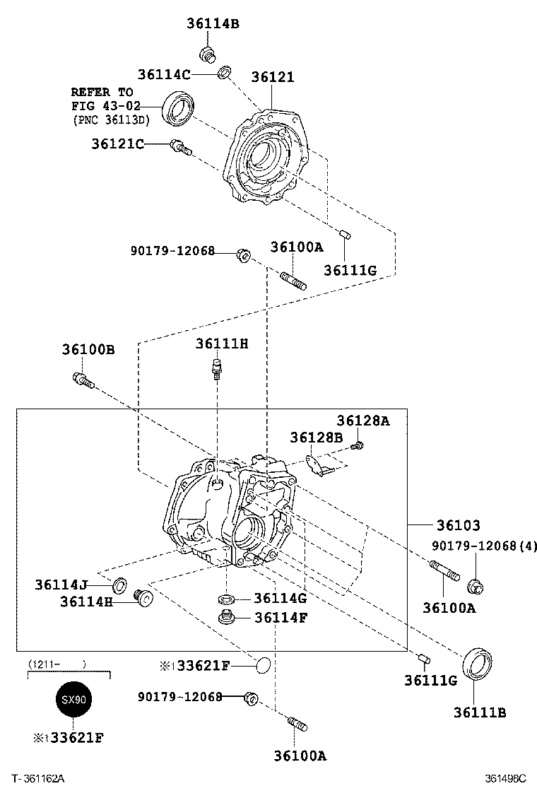  ESTIMA |  TRANSFER CASE EXTENSION HOUSING