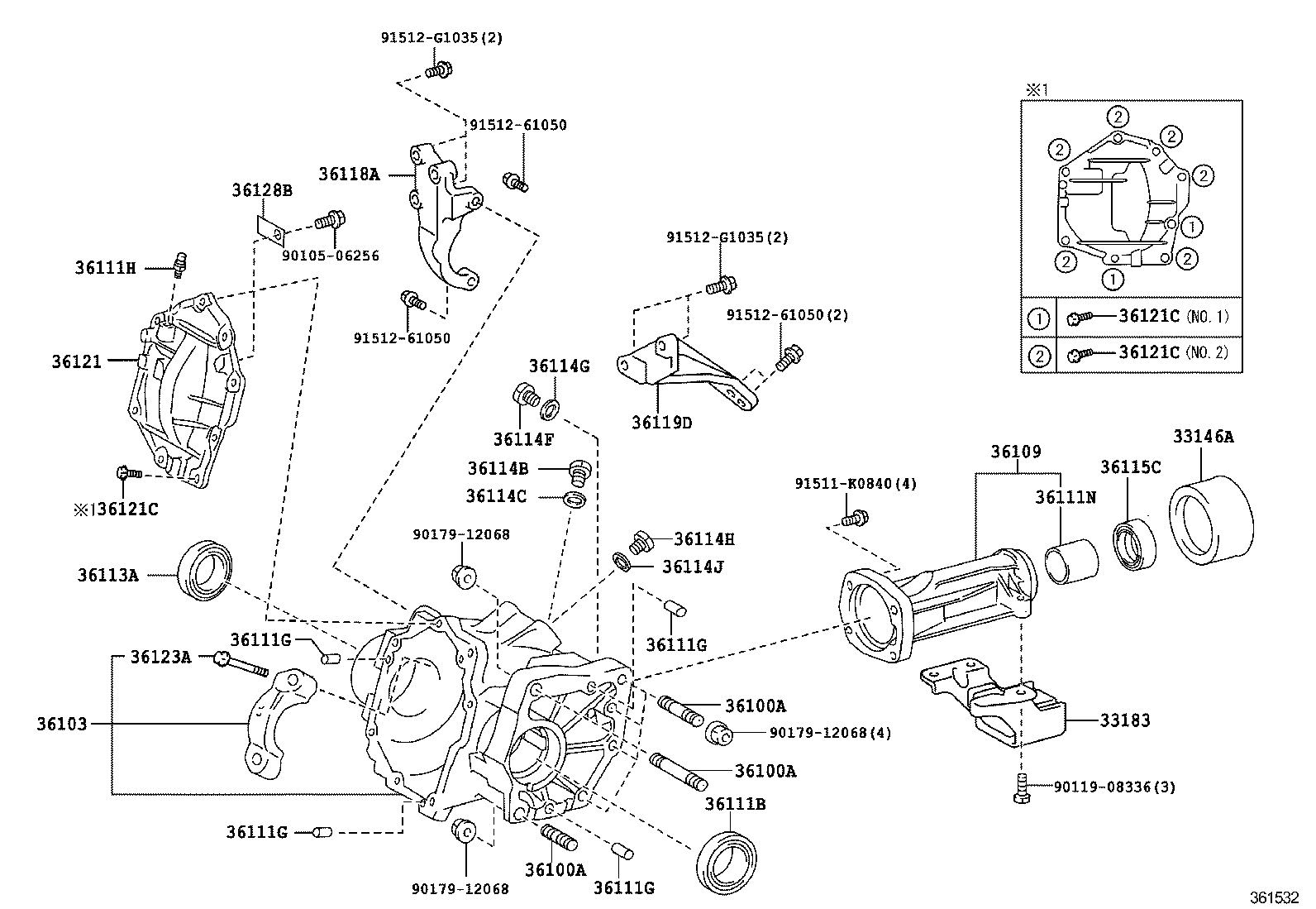  WISH |  TRANSFER CASE EXTENSION HOUSING