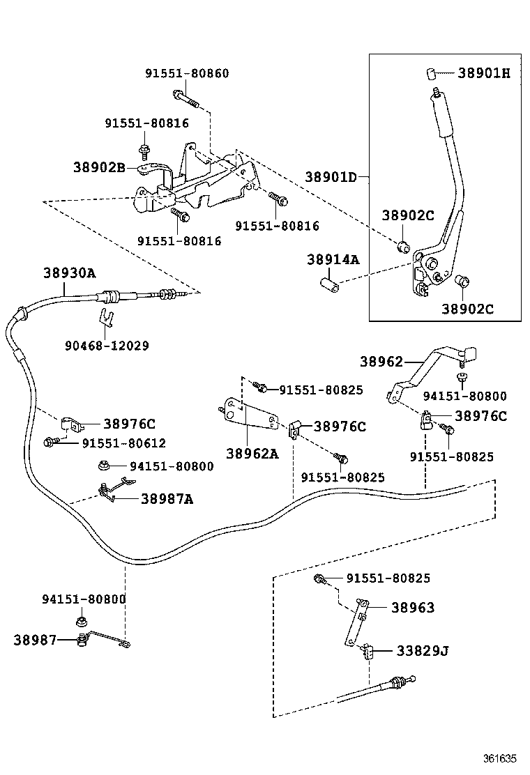  DYNA TOYOACE |  POWER TAKE OFF LEVER LINK