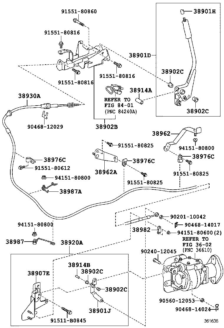  DYNA TOYOACE |  POWER TAKE OFF LEVER LINK