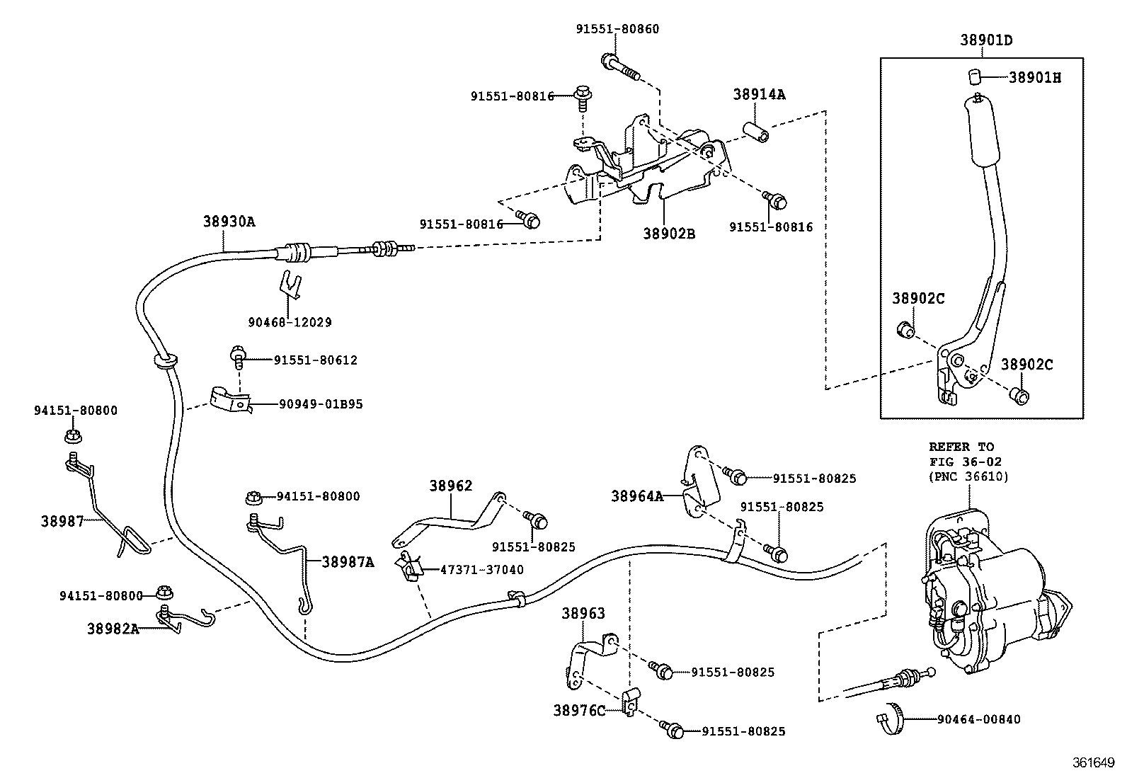  DYNA TOYOACE |  POWER TAKE OFF LEVER LINK