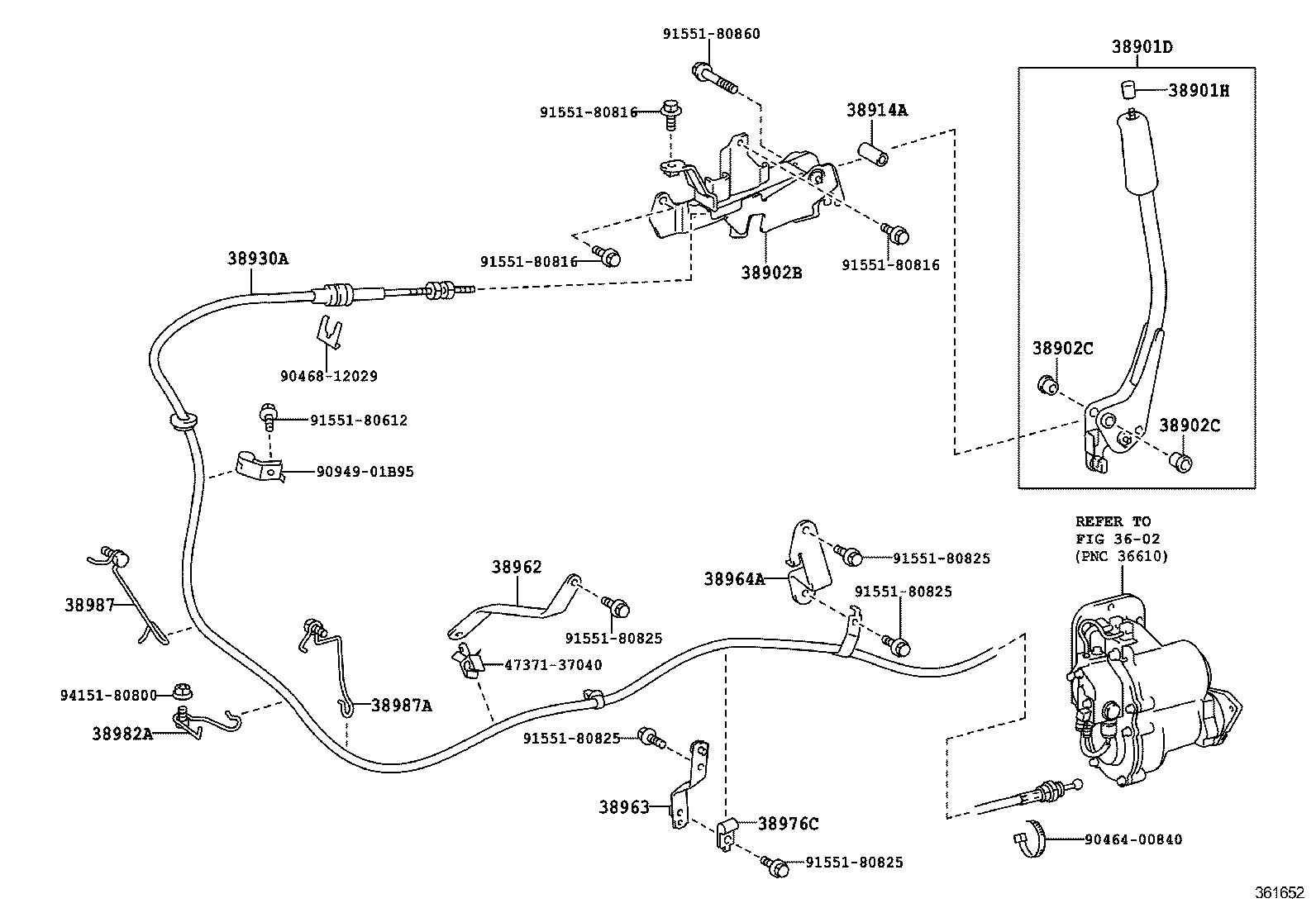  DYNA TOYOACE |  POWER TAKE OFF LEVER LINK
