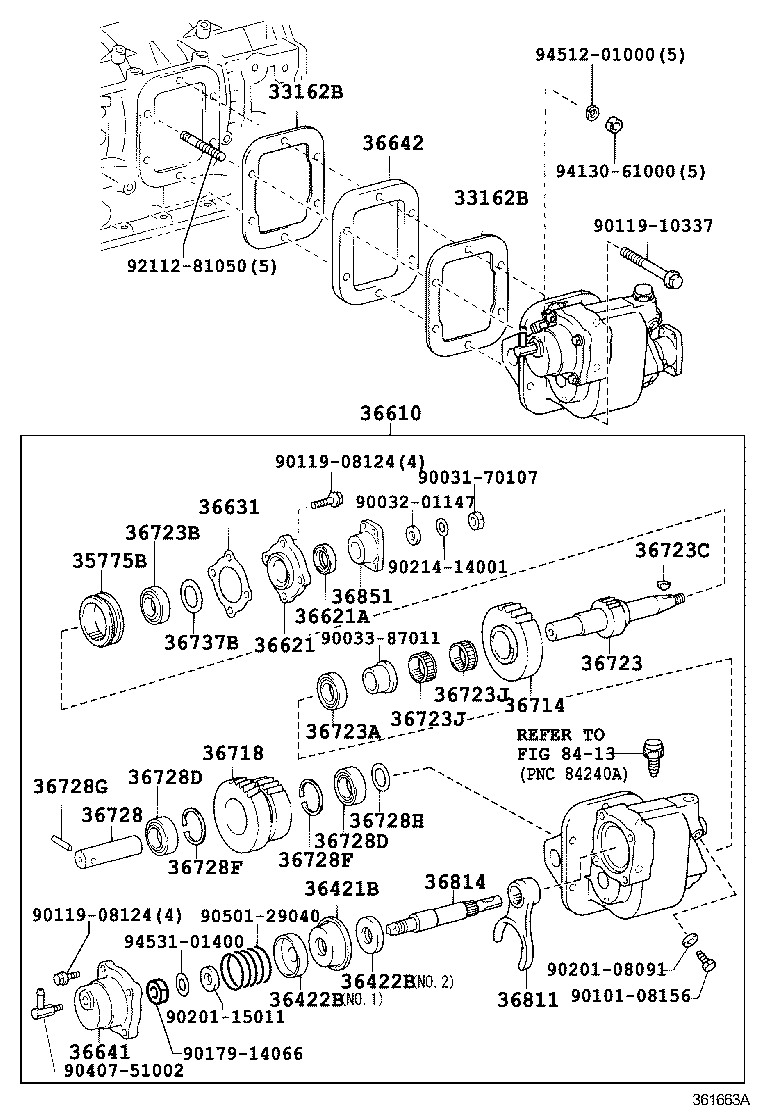  DYNA TOYOACE |  POWER TAKE OFF CASE GEAR