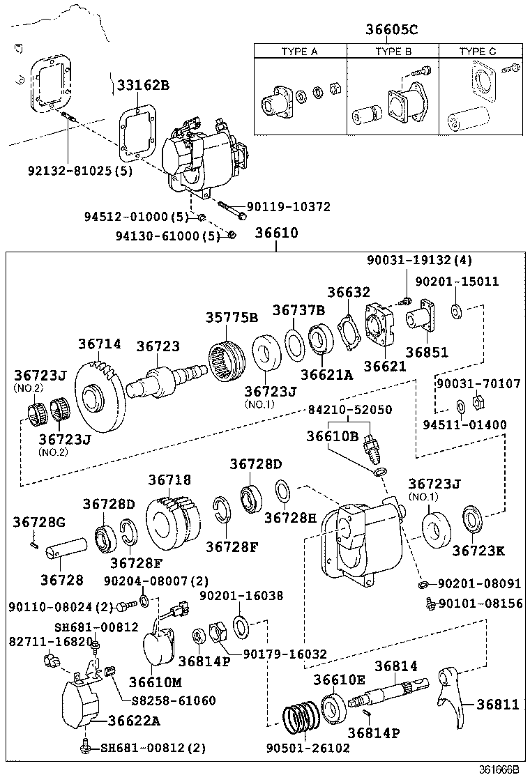  DYNA TOYOACE |  POWER TAKE OFF CASE GEAR