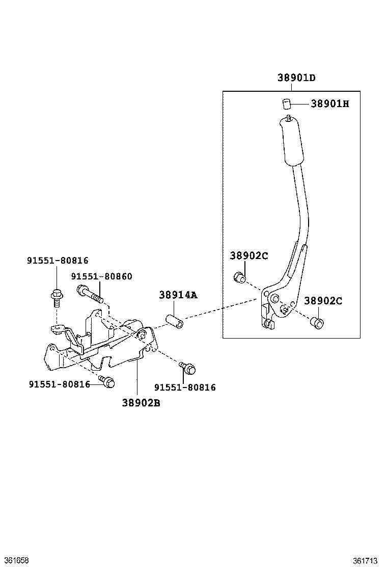  DYNA TOYOACE |  POWER TAKE OFF LEVER LINK