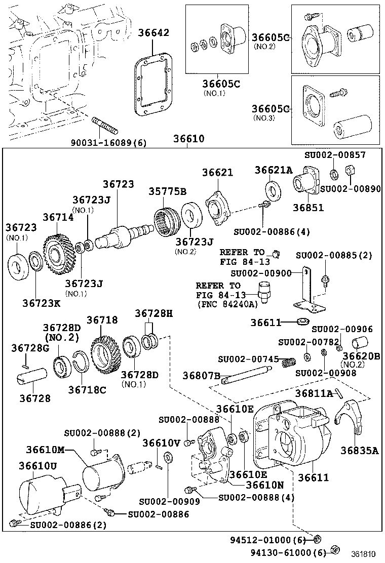  DYNA TOYOACE |  POWER TAKE OFF CASE GEAR
