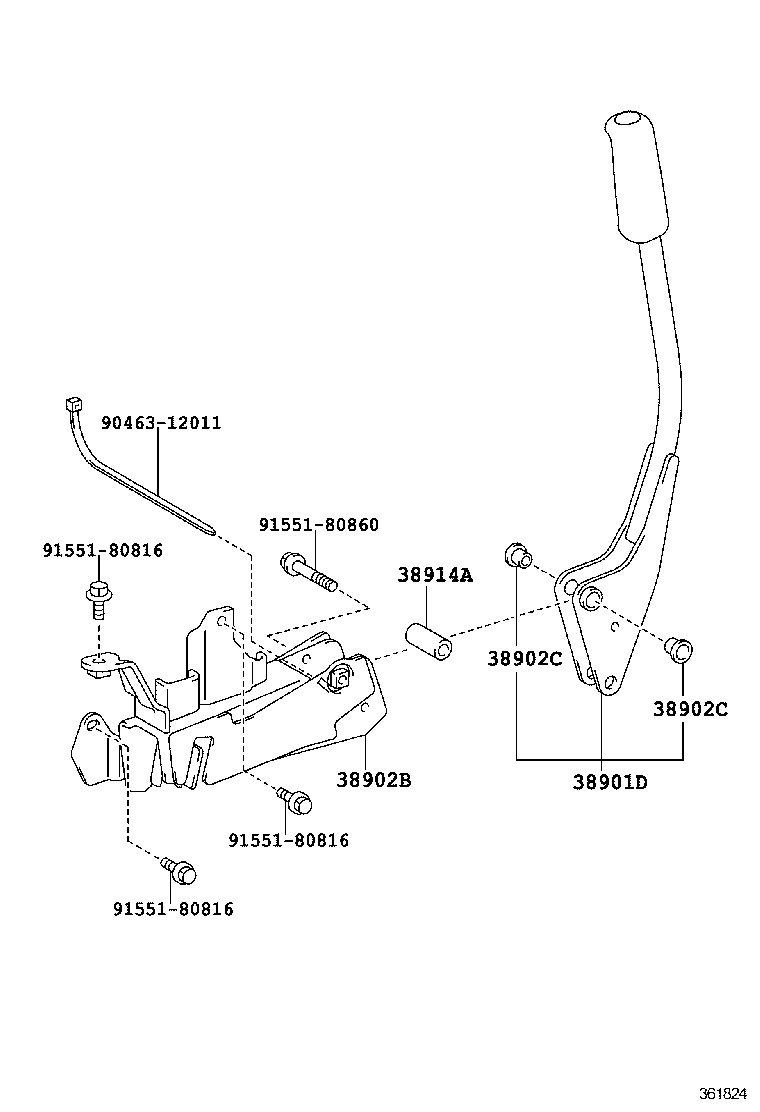  DYNA TOYOACE |  POWER TAKE OFF LEVER LINK