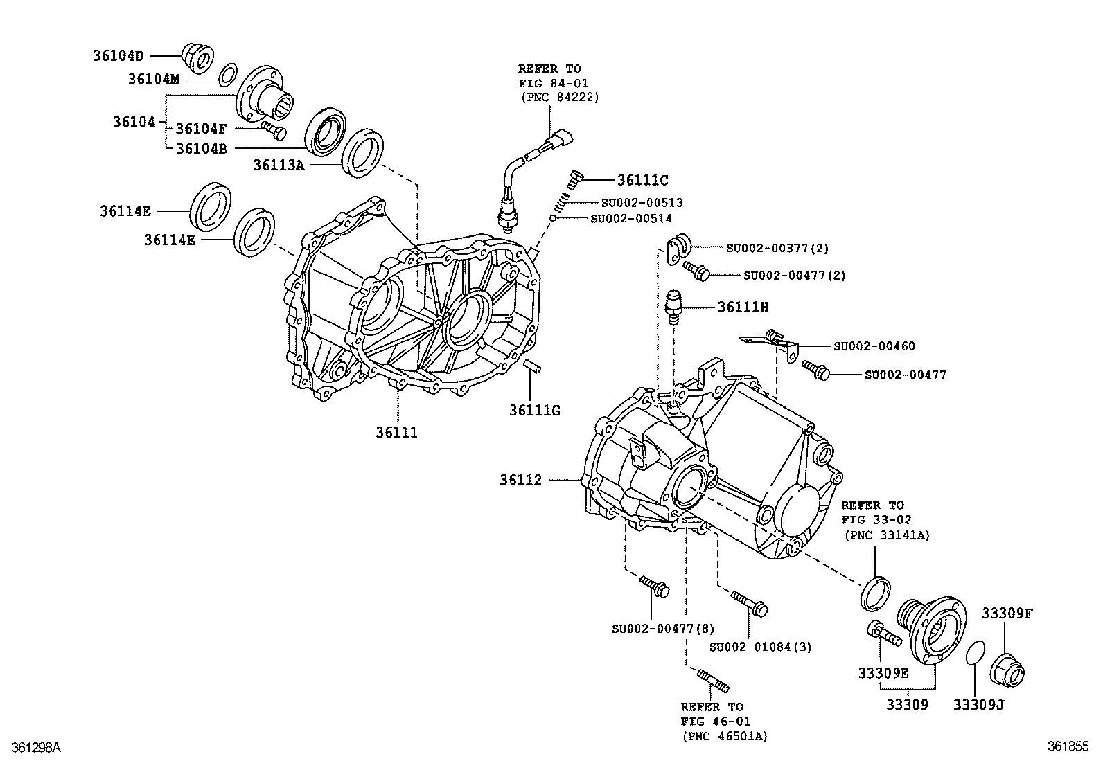  DYNA TOYOACE |  TRANSFER CASE EXTENSION HOUSING