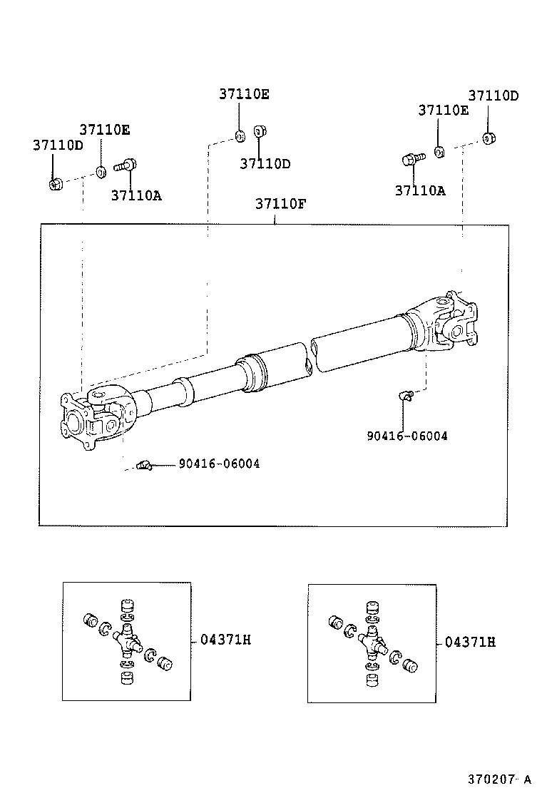  DYNA TOYOACE |  PROPELLER SHAFT UNIVERSAL JOINT
