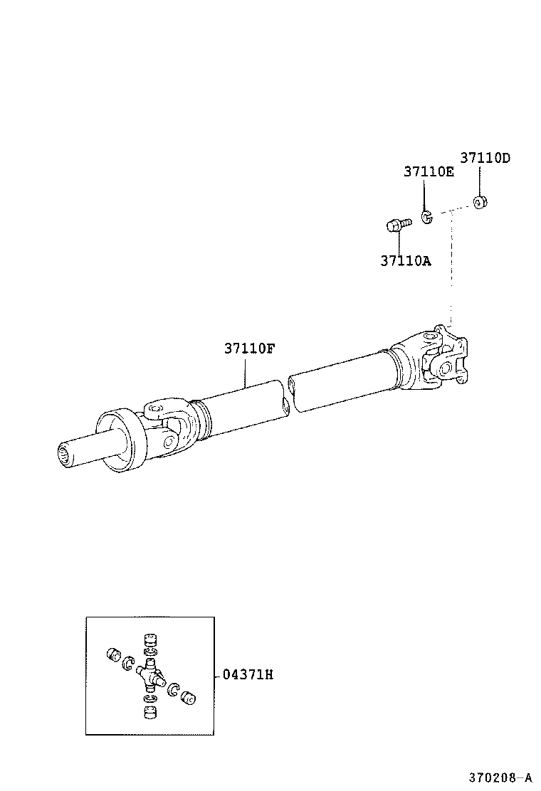  DYNA TOYOACE |  PROPELLER SHAFT UNIVERSAL JOINT